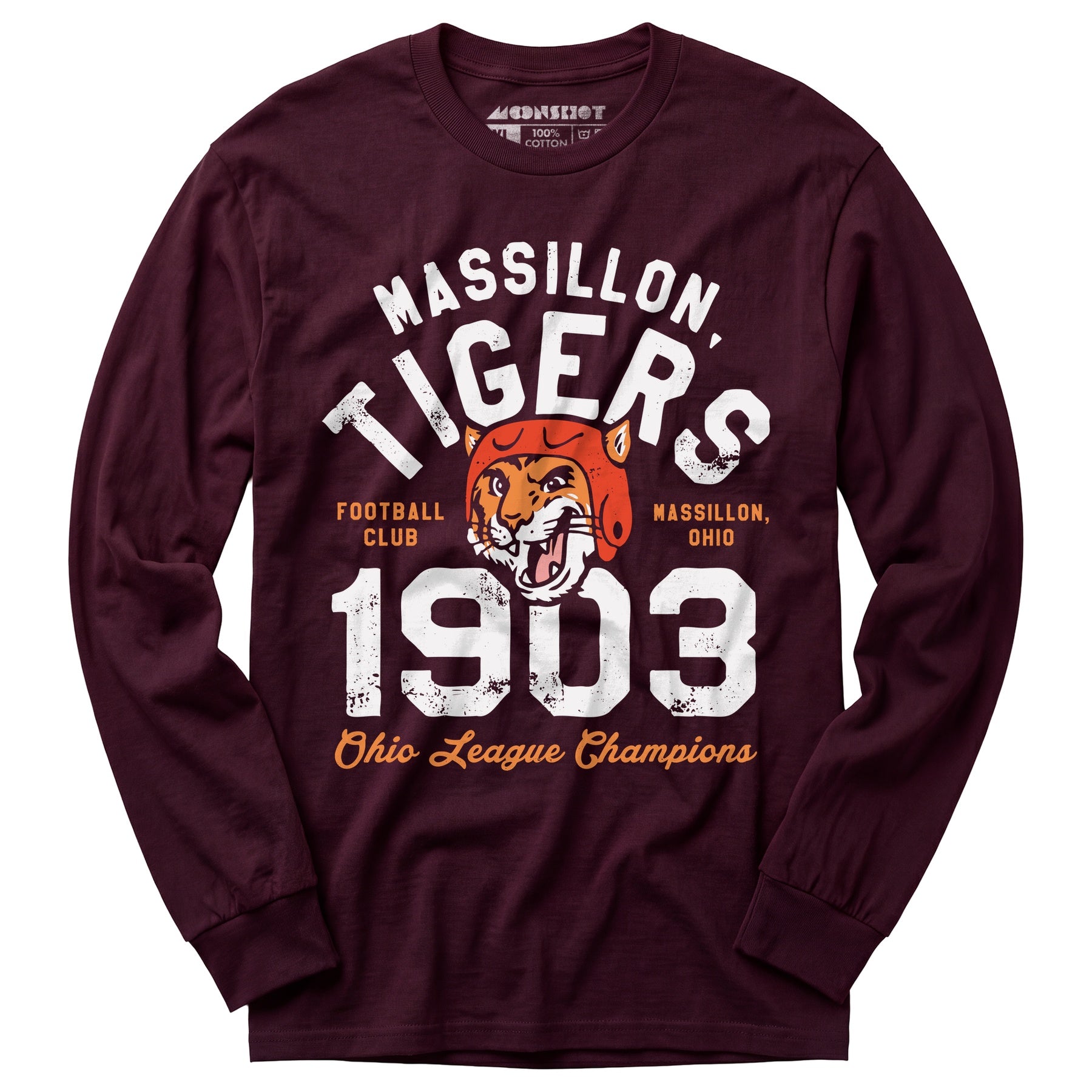 Massillon Tigers - Ohio - Vintage Defunct Football Teams - Long Sleeve T-Shirt