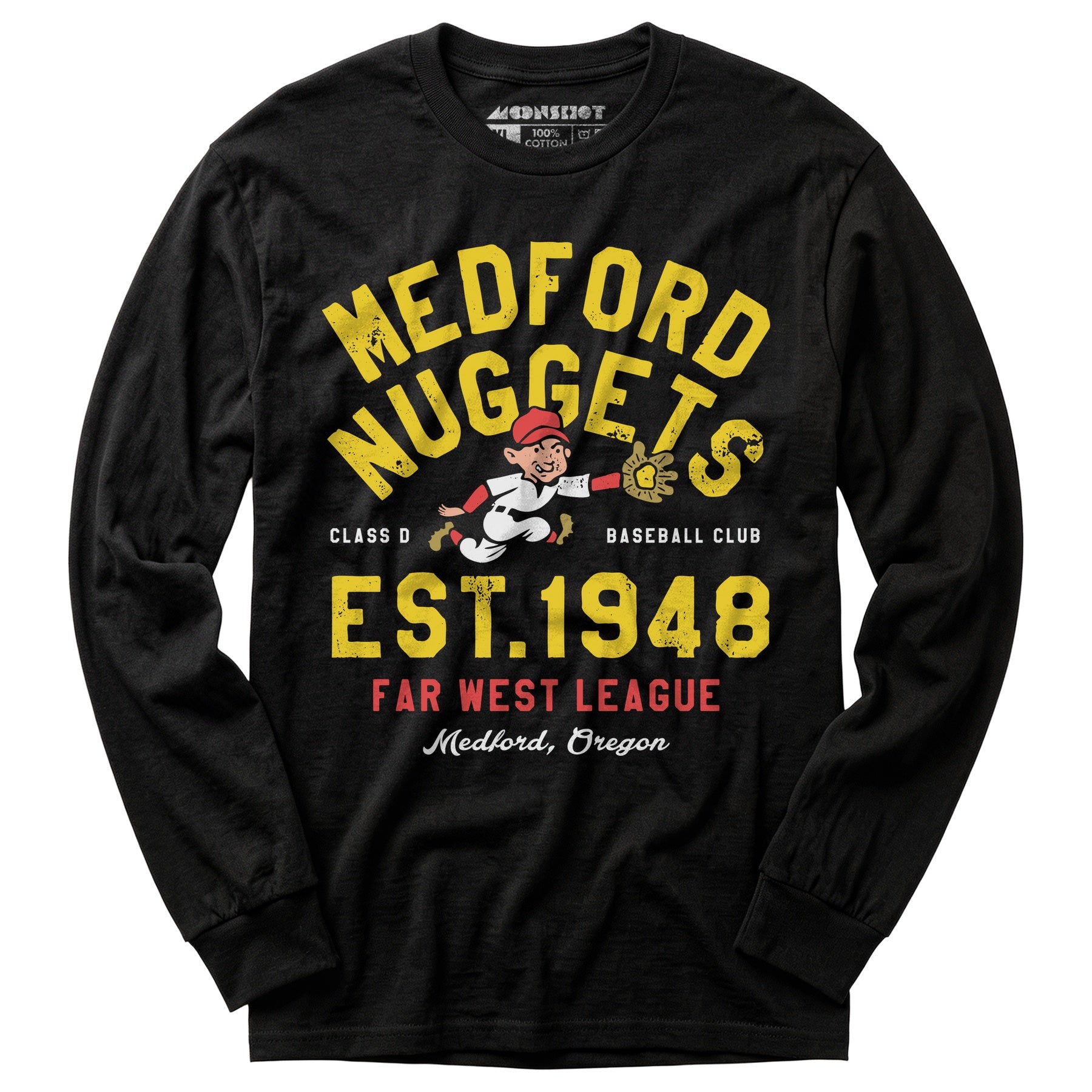 Medford Nuggets - Oregon - Vintage Defunct Baseball Teams - Long Sleeve T-Shirt