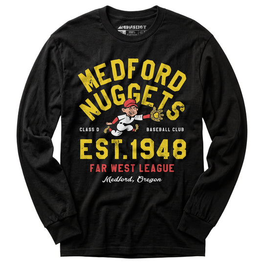 Medford Nuggets - Oregon - Vintage Defunct Baseball Teams - Long Sleeve T-Shirt