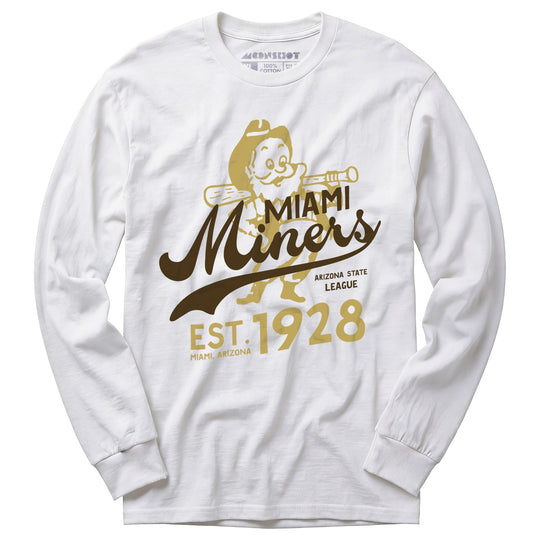 Miami Miners - Arizona - Vintage Defunct Baseball Teams - Long Sleeve T-Shirt