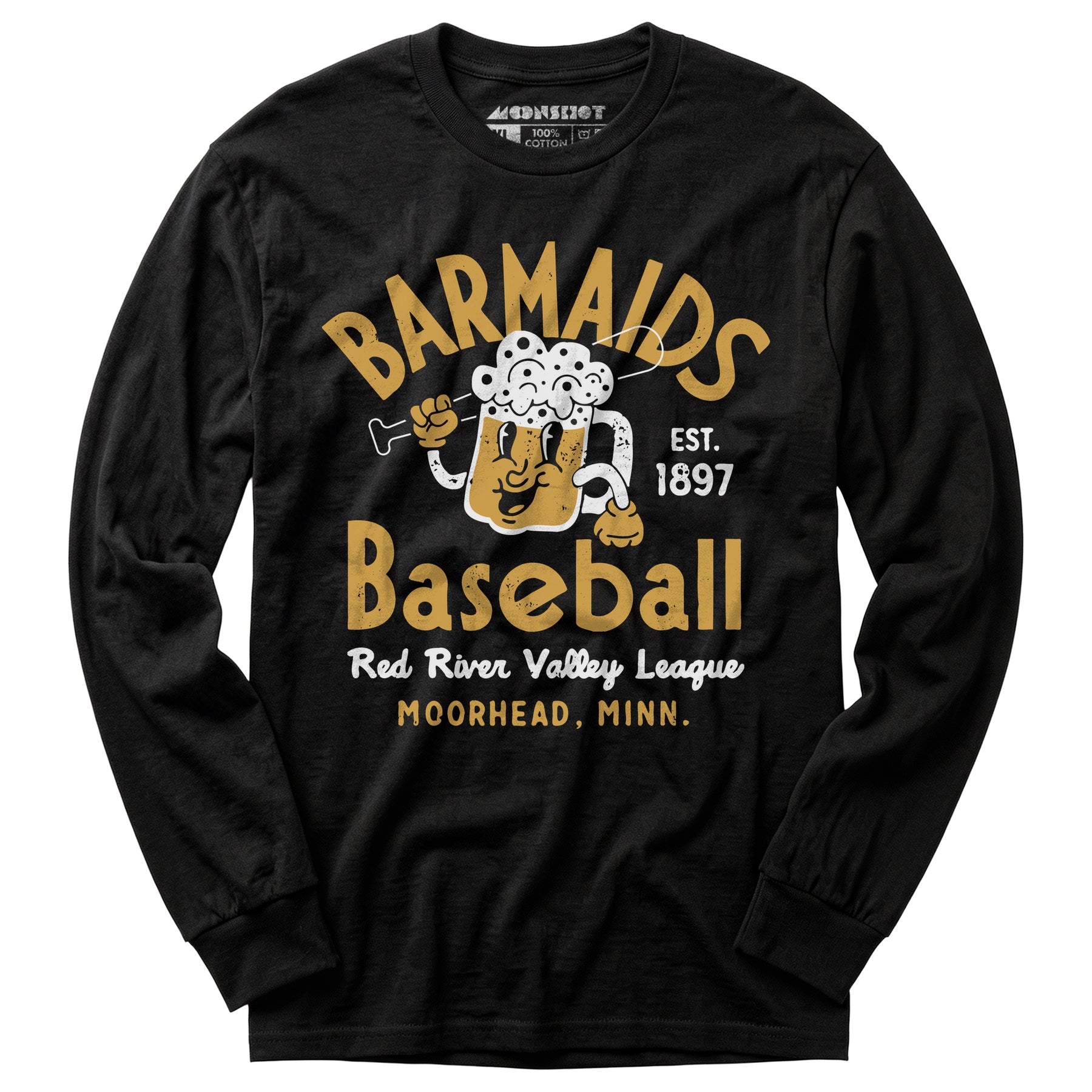 Moorhead Barmaids - Minnesota - Vintage Defunct Baseball Teams - Long Sleeve T-Shirt