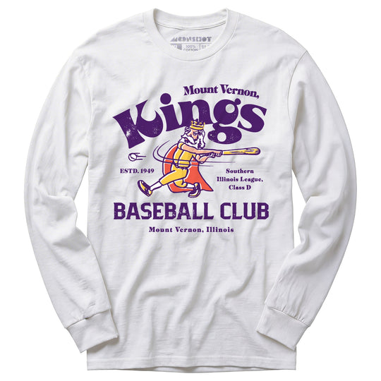 Mount Vernon Kings - Illinois - Vintage Defunct Baseball Teams - Long Sleeve T-Shirt