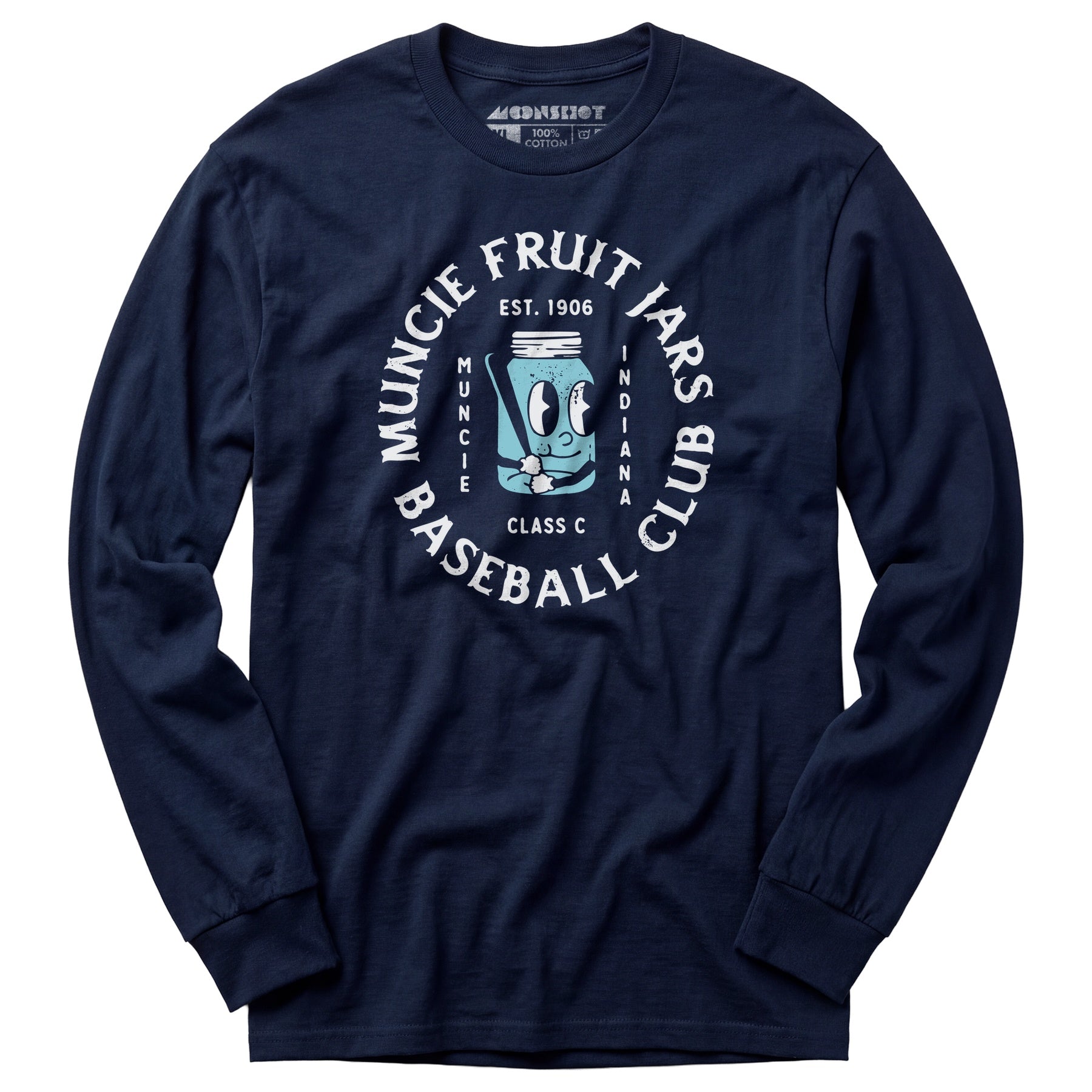 Muncie Fruit Jars - Indiana - Vintage Defunct Baseball Teams - Long Sleeve T-Shirt