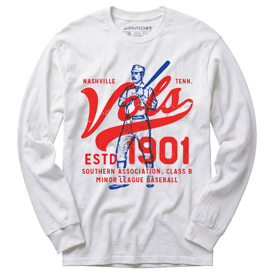 Nashville Vols - Tennessee - Vintage Defunct Baseball Teams - Long Sleeve T-Shirt