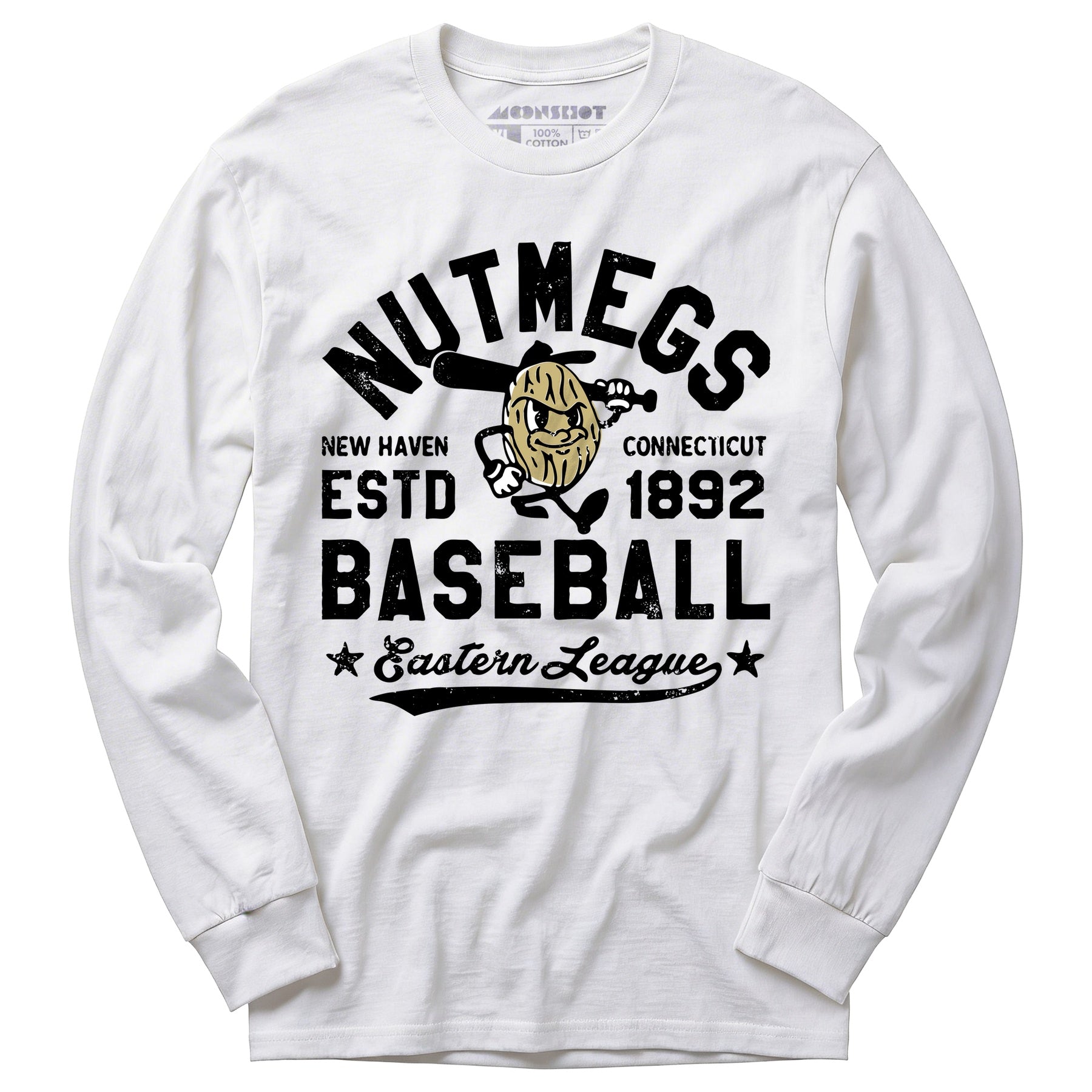 New Haven Nutmegs - Connecticut - Vintage Defunct Baseball Teams - Long Sleeve T-Shirt