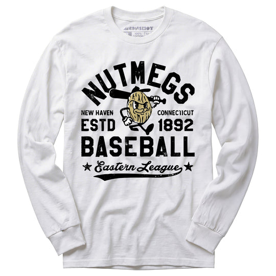 New Haven Nutmegs - Connecticut - Vintage Defunct Baseball Teams - Long Sleeve T-Shirt