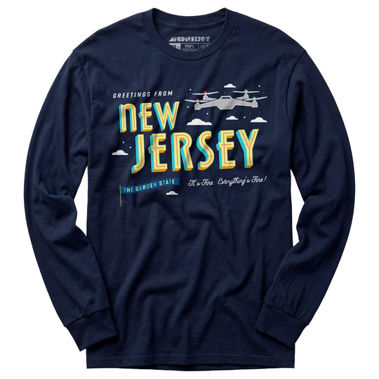 New Jersey Drones - Everything's Fine - Long Sleeve T-Shirt