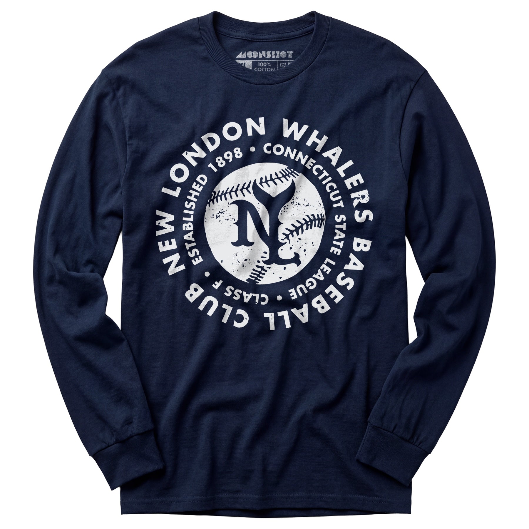 New London Whalers - Connecticut - Vintage Defunct Baseball Teams - Long Sleeve T-Shirt