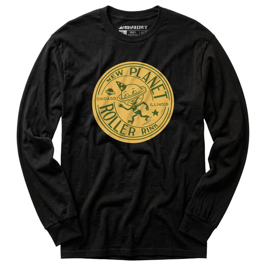 New Planet - Chicago, IL - Vintage Roller Rink - Long Sleeve T-Shirt