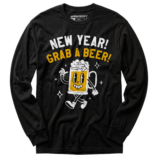 New Year Grab a Beer - Long Sleeve T-Shirt