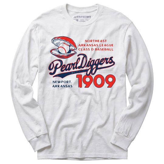 Newport Pearl Diggers - Arkansas - Vintage Defunct Baseball Teams - Long Sleeve T-Shirt