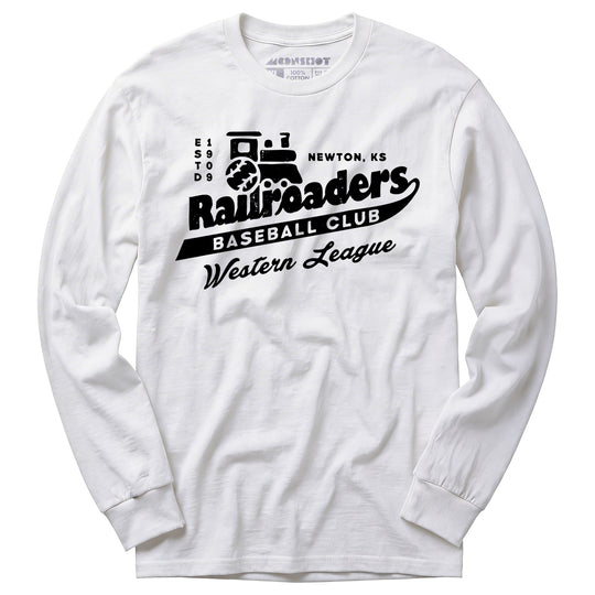 Newton Railroaders - Kansas - Vintage Defunct Baseball Teams - Long Sleeve T-Shirt