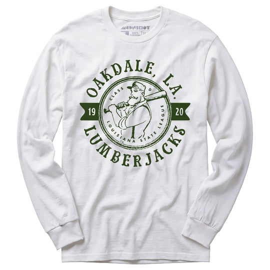 Oakdale Lumberjacks - Louisiana - Vintage Defunct Baseball Teams - Long Sleeve T-Shirt