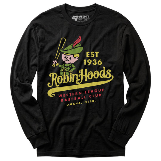 Omaha Robin Hoods - Nebraska - Vintage Defunct Baseball Teams - Long Sleeve T-Shirt