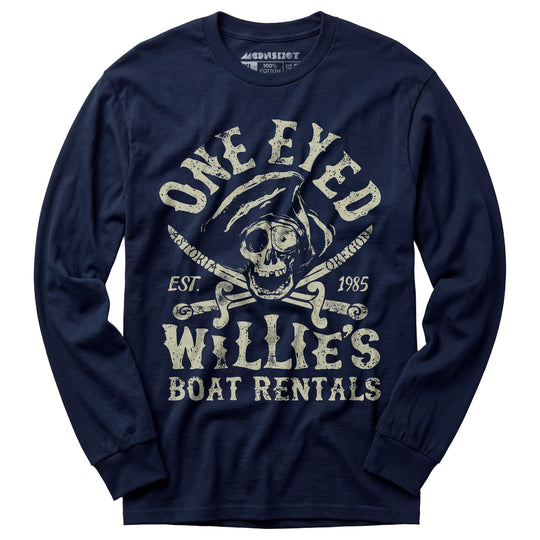 One Eyed Willie's Boat Rentals - Long Sleeve T-Shirt