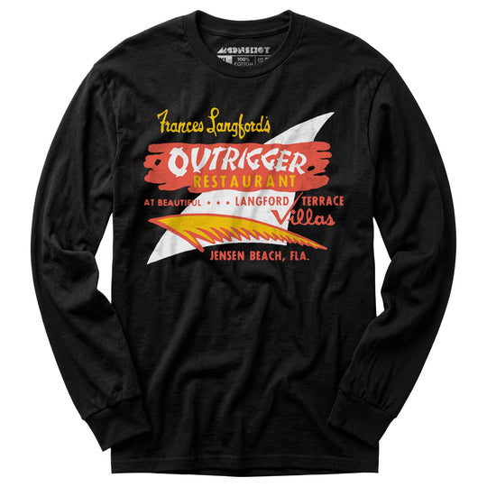 Outrigger - Jensen Beach, FL - Vintage Tiki Bar - Long Sleeve T-Shirt