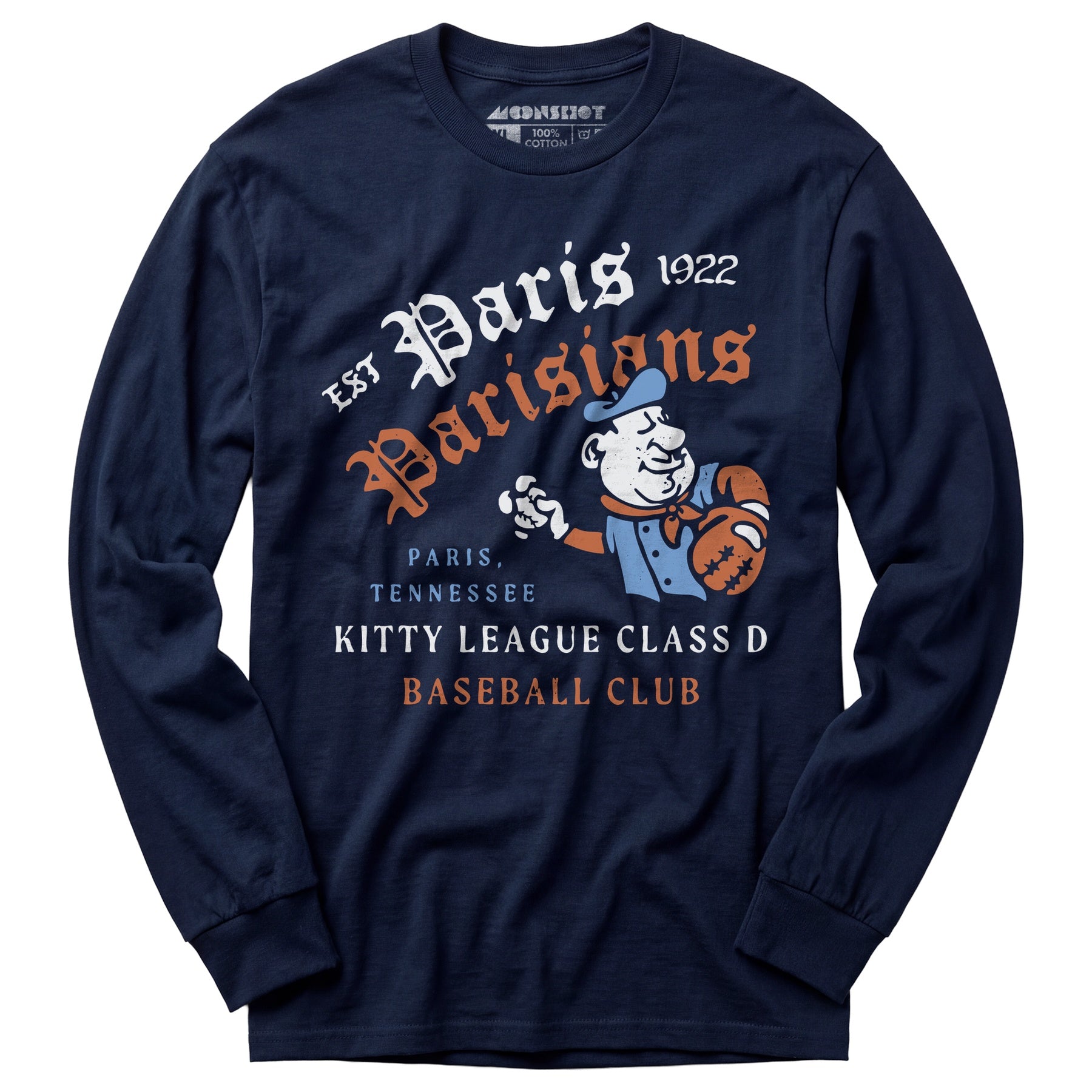 Paris Parisians - Tennessee - Vintage Defunct Baseball Teams - Long Sleeve T-Shirt