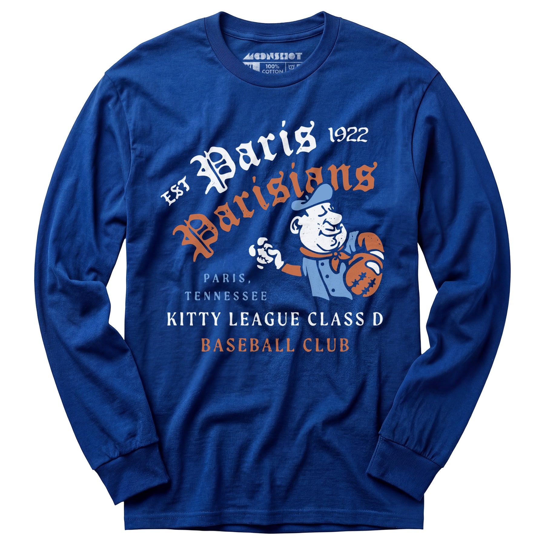 Paris Parisians - Tennessee - Vintage Defunct Baseball Teams - Long Sleeve T-Shirt