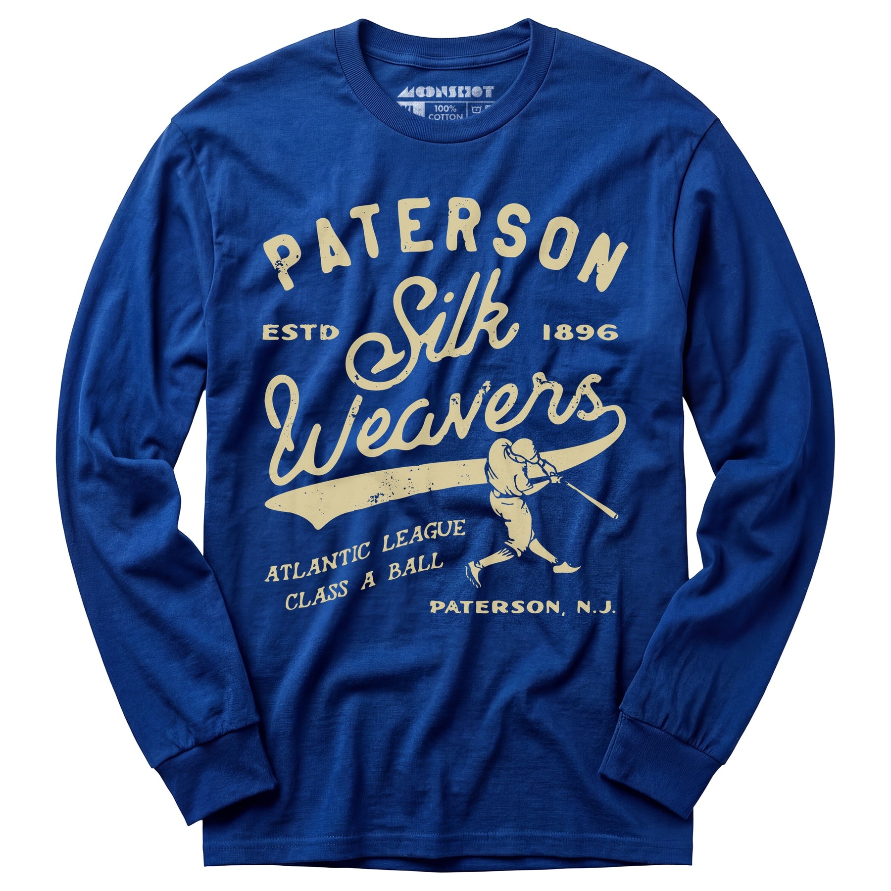 Paterson Silk Weavers - New Jersey - Vintage Defunct Baseball Teams - Long Sleeve T-Shirt