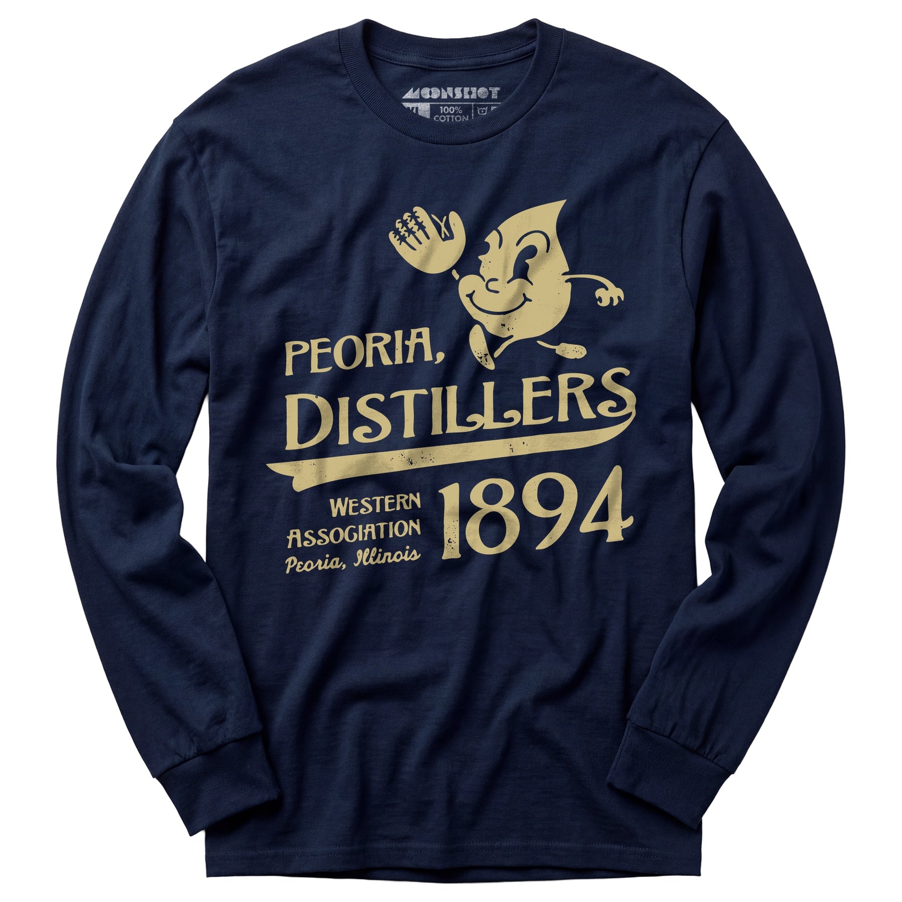 Peoria Distillers - Illinois - Vintage Defunct Baseball Teams - Long Sleeve T-Shirt