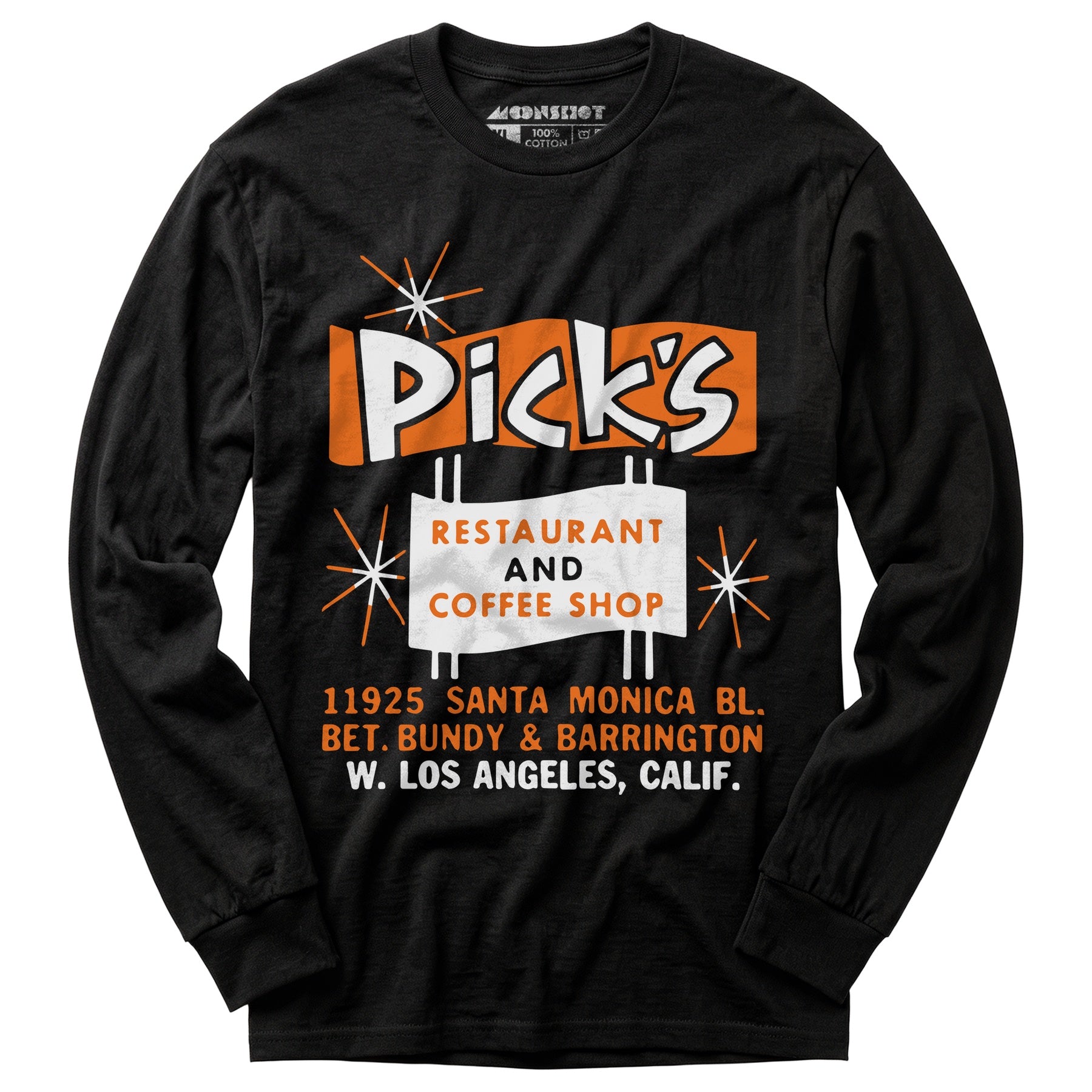 Pick's - Los Angeles, CA - Vintage Restaurant - Long Sleeve T-Shirt