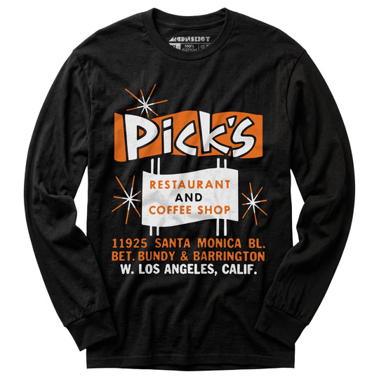 Pick's - Los Angeles, CA - Vintage Restaurant - Long Sleeve T-Shirt