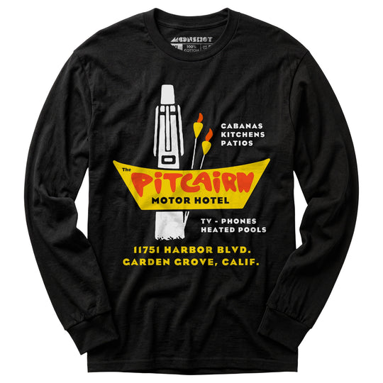 Pitcairn Motor Hotel - Garden Grove, CA - Vintage Hotel - Long Sleeve T-Shirt