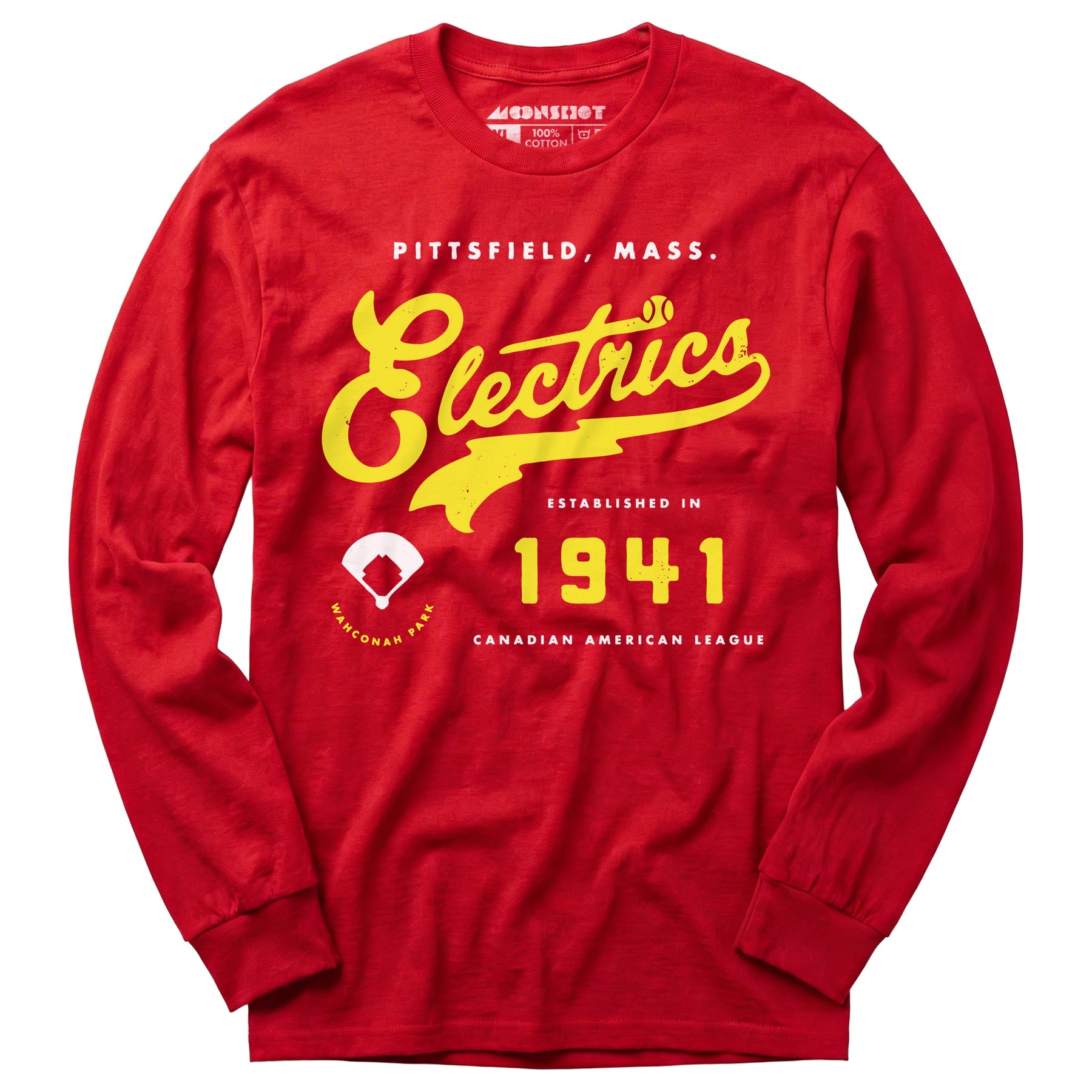 Pittsfield Electrics - Massachusetts - Vintage Defunct Baseball Teams - Long Sleeve T-Shirt
