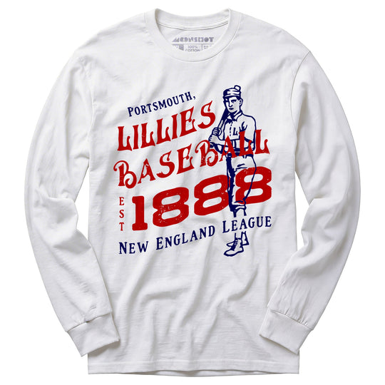 Portsmouth Lillies - New Hampshire - Vintage Defunct Baseball Teams - Long Sleeve T-Shirt