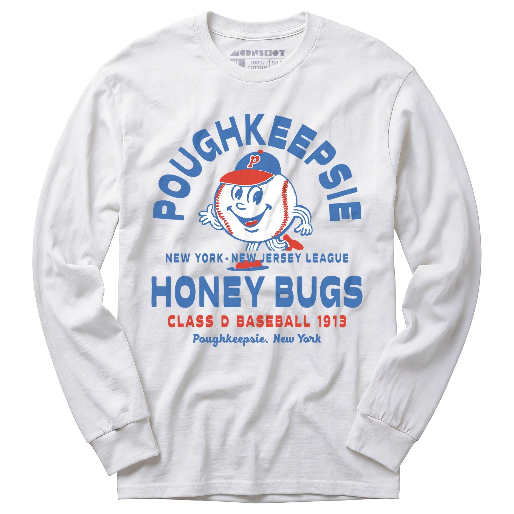 Poughkeepsie Honey Bugs - New Jersey - Vintage Defunct Baseball Teams - Long Sleeve T-Shirt
