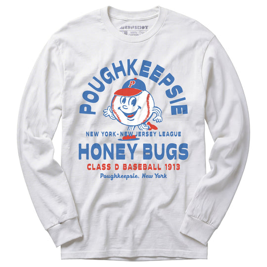 Poughkeepsie Honey Bugs - New Jersey - Vintage Defunct Baseball Teams - Long Sleeve T-Shirt