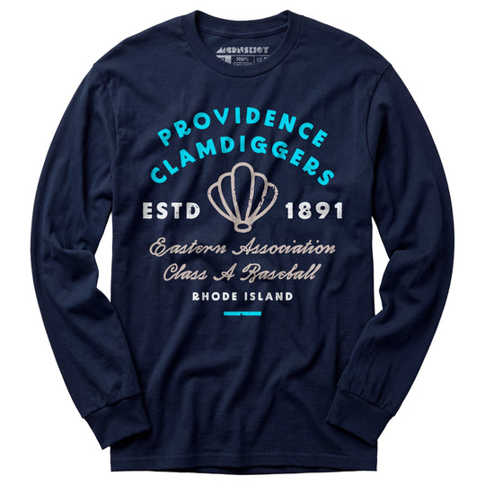 Providence Clamdiggers - Rhode Island - Vintage Defunct Baseball Teams - Long Sleeve T-Shirt