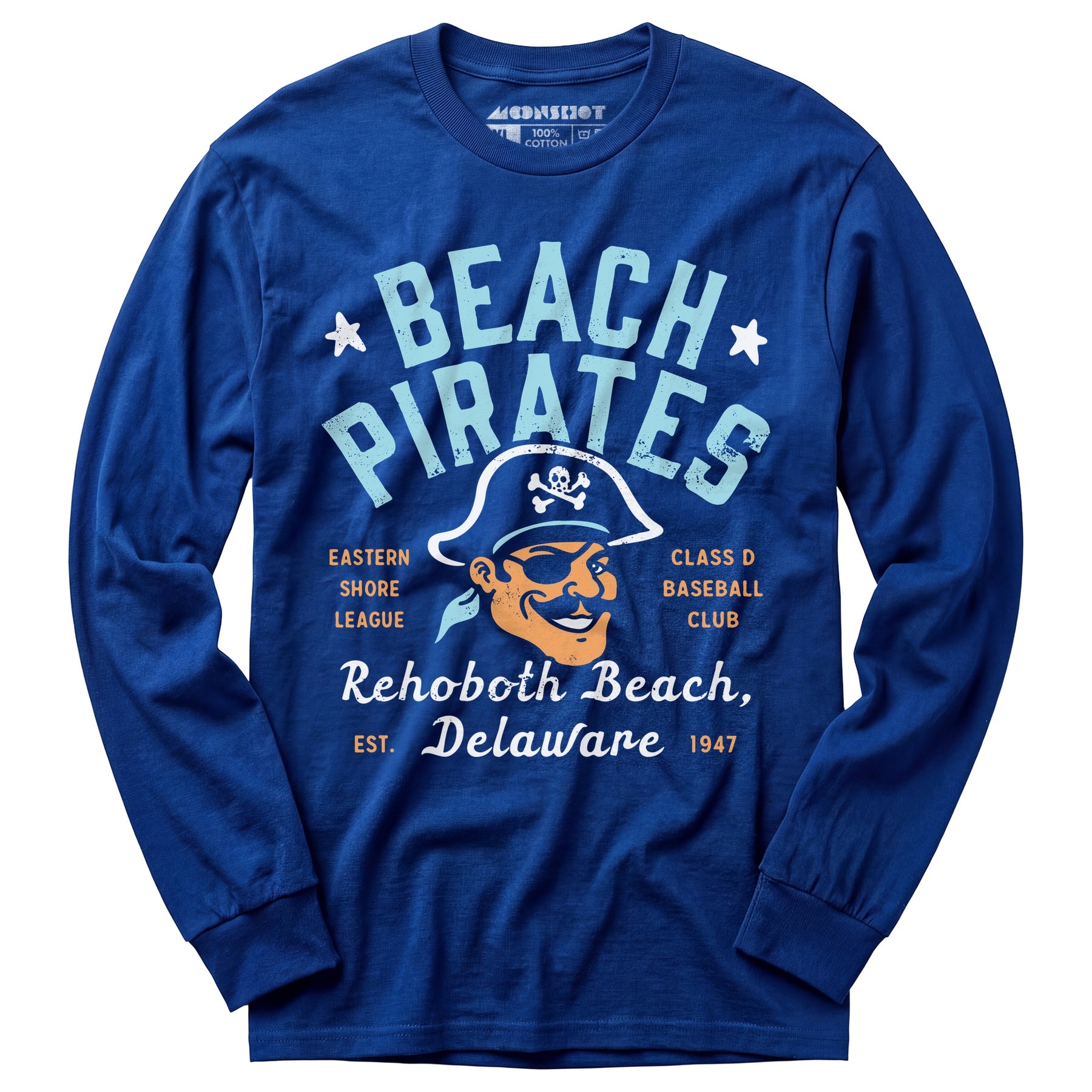 Rehoboth Beach Pirates - Delaware - Vintage Defunct Baseball Teams - Long Sleeve T-Shirt