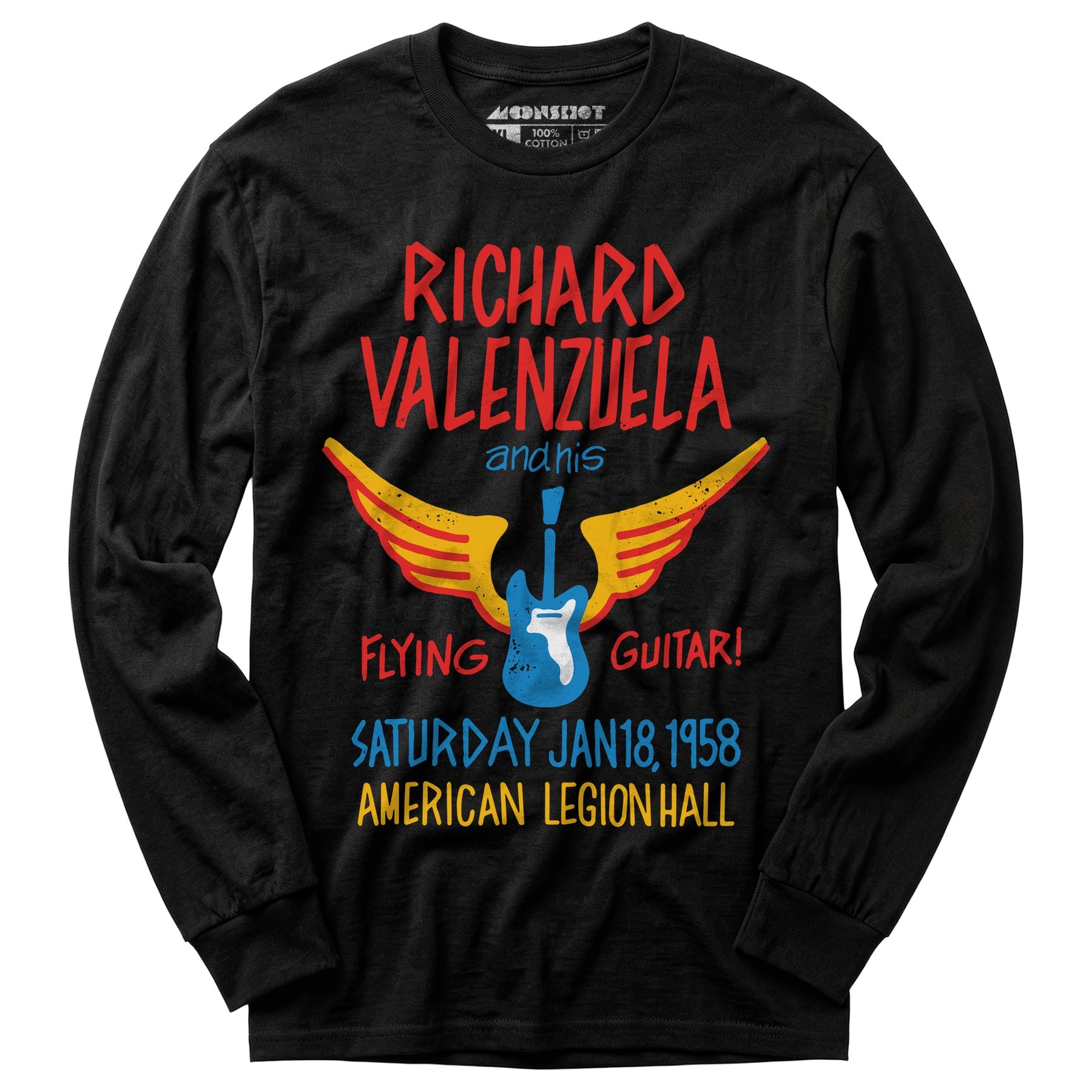Richard Valenzuela and His Flying Guitar - Long Sleeve T-Shirt