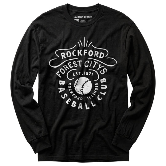 Rockford Forest Citys - Illinois - Vintage Defunct Baseball Teams - Long Sleeve T-Shirt