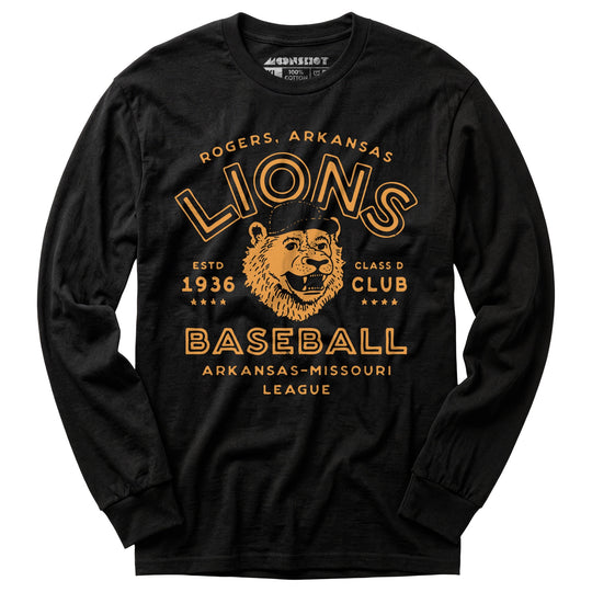 Rogers Lions - Arkansas - Vintage Defunct Baseball Teams - Long Sleeve T-Shirt