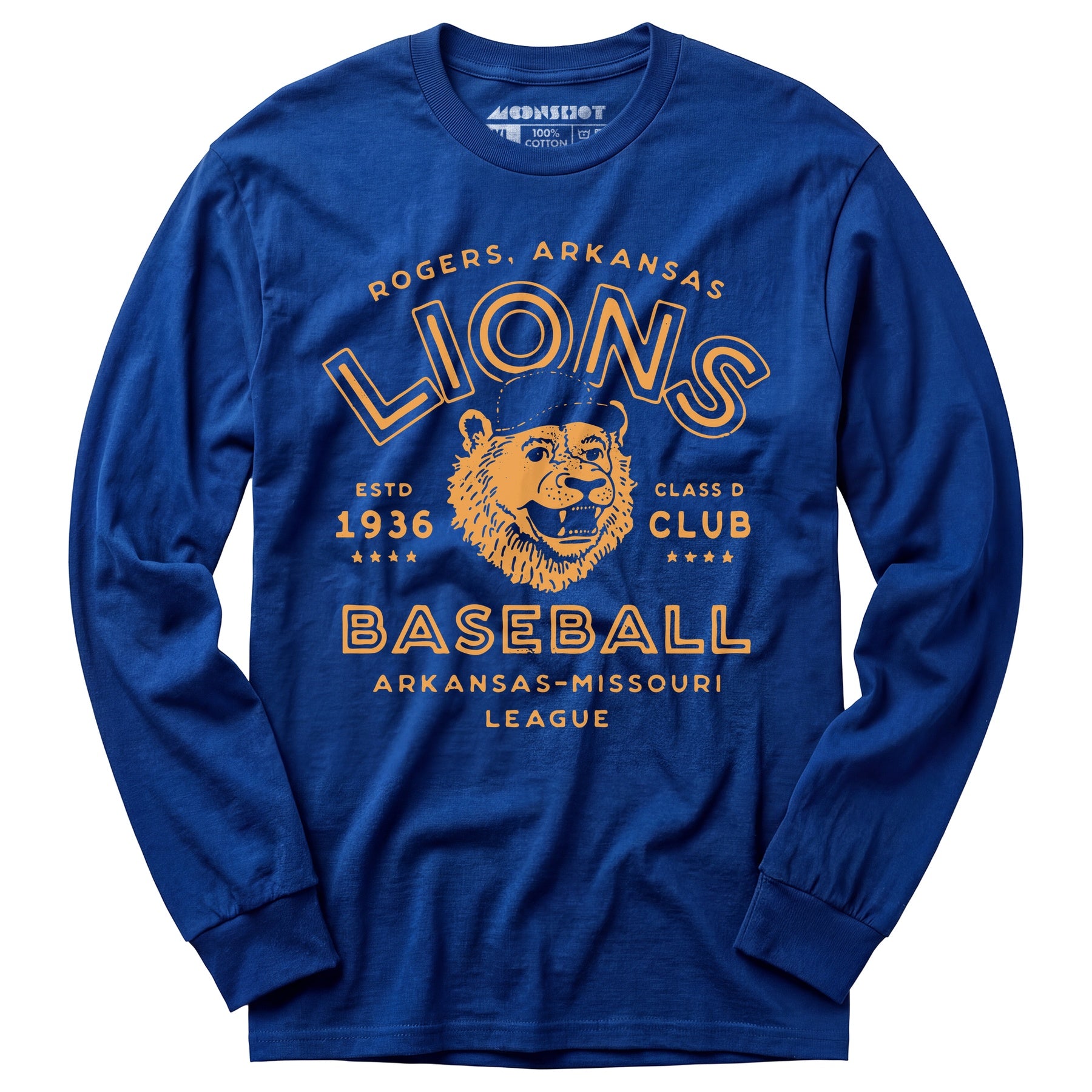 Rogers Lions - Arkansas - Vintage Defunct Baseball Teams - Long Sleeve T-Shirt
