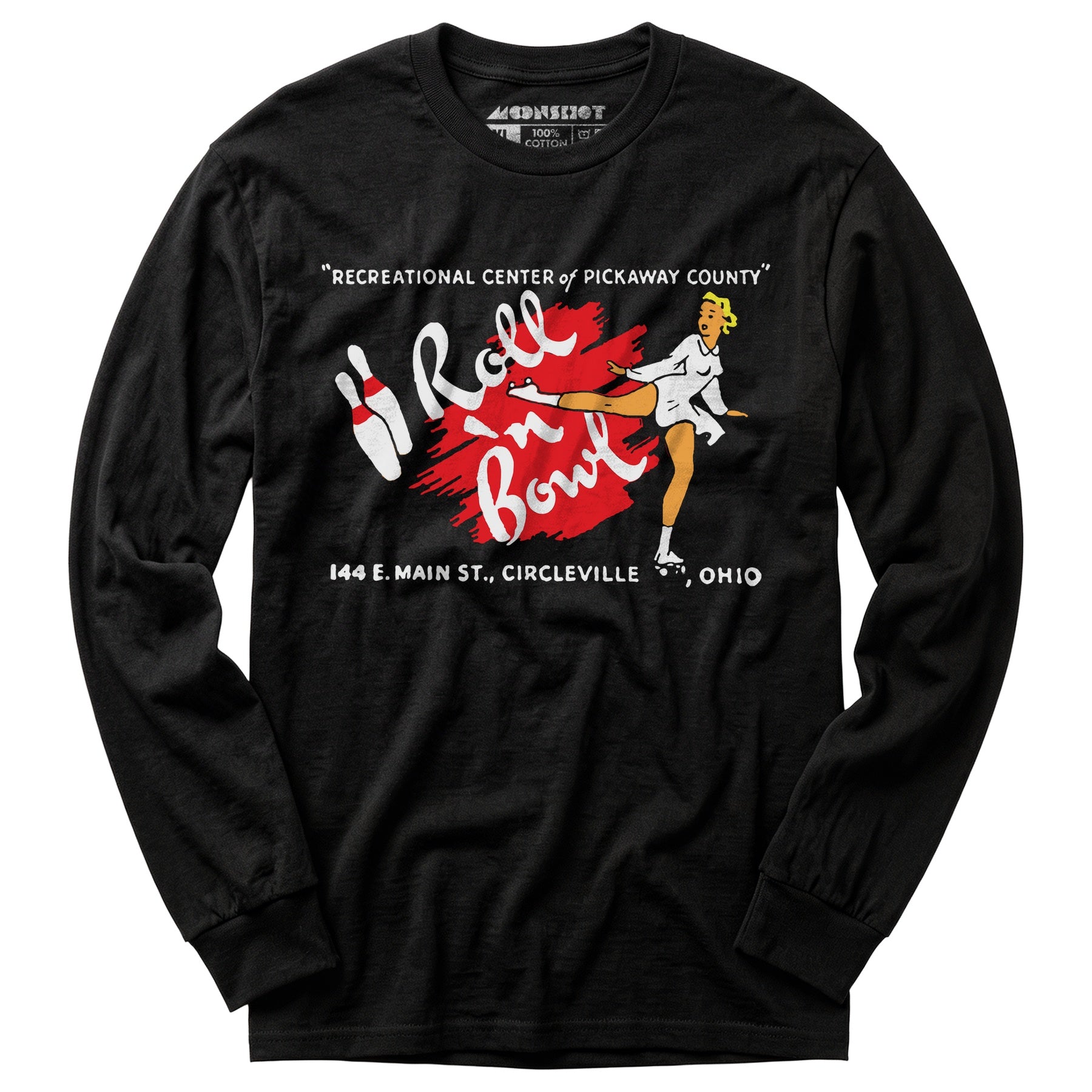 Roll 'n Bowl - Circleville, OH - Vintage Bowling Alley - Long Sleeve T-Shirt