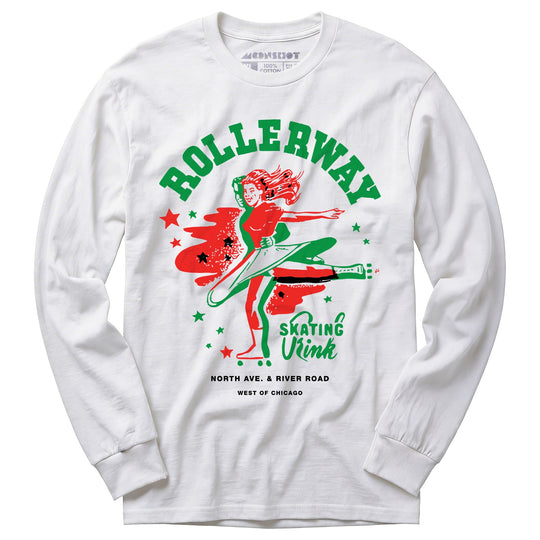 Rollerway - Chicago, IL - Vintage Roller Rink - Long Sleeve T-Shirt
