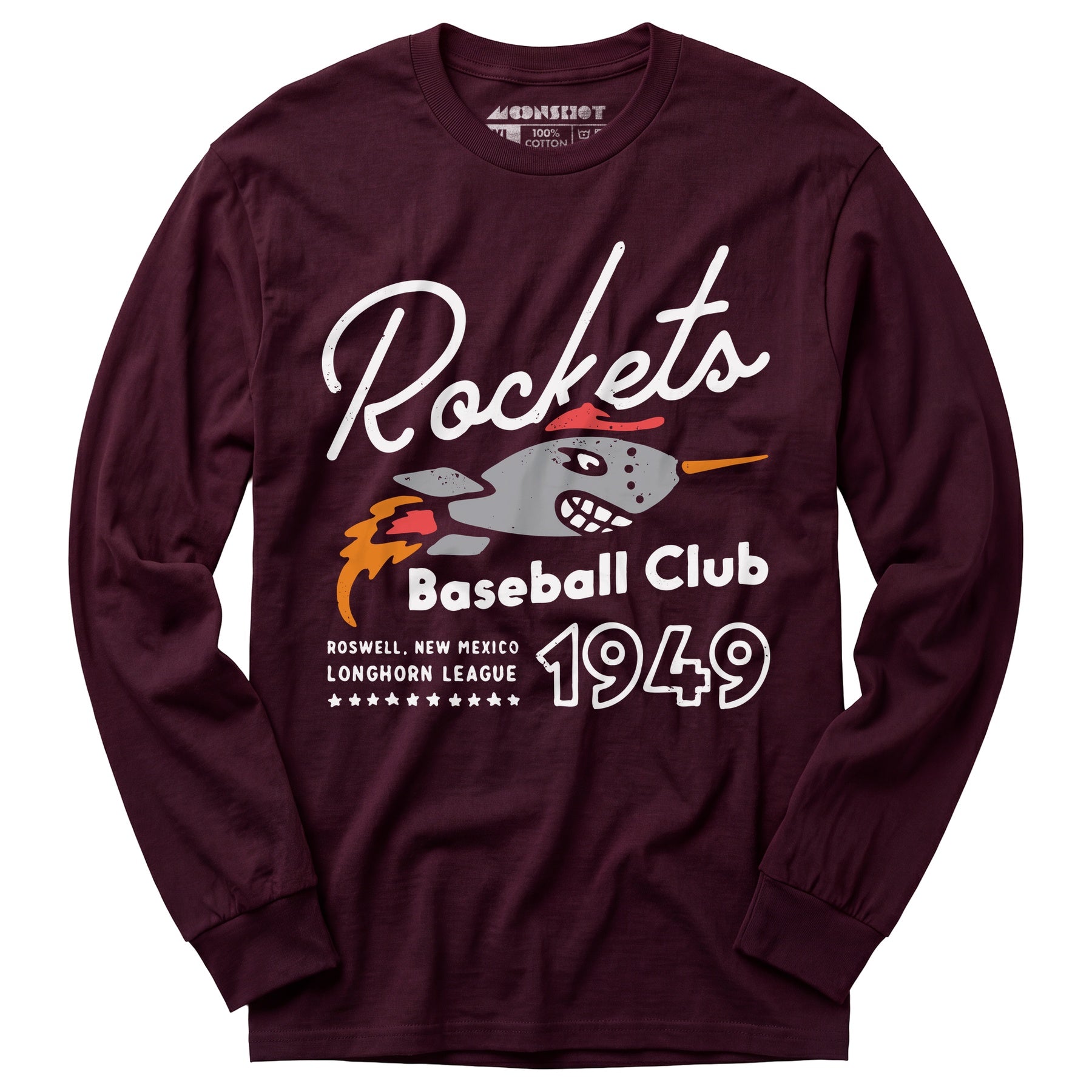 Roswell Rockets - New Mexico - Vintage Defunct Baseball Teams - Long Sleeve T-Shirt