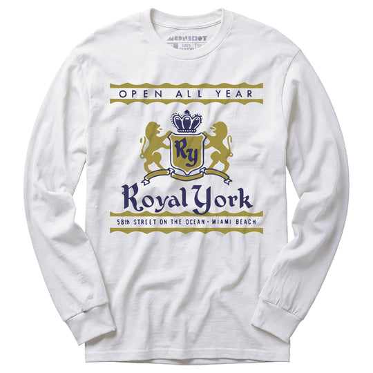 Royal York - Miami, FL - Vintage Hotel - Long Sleeve T-Shirt