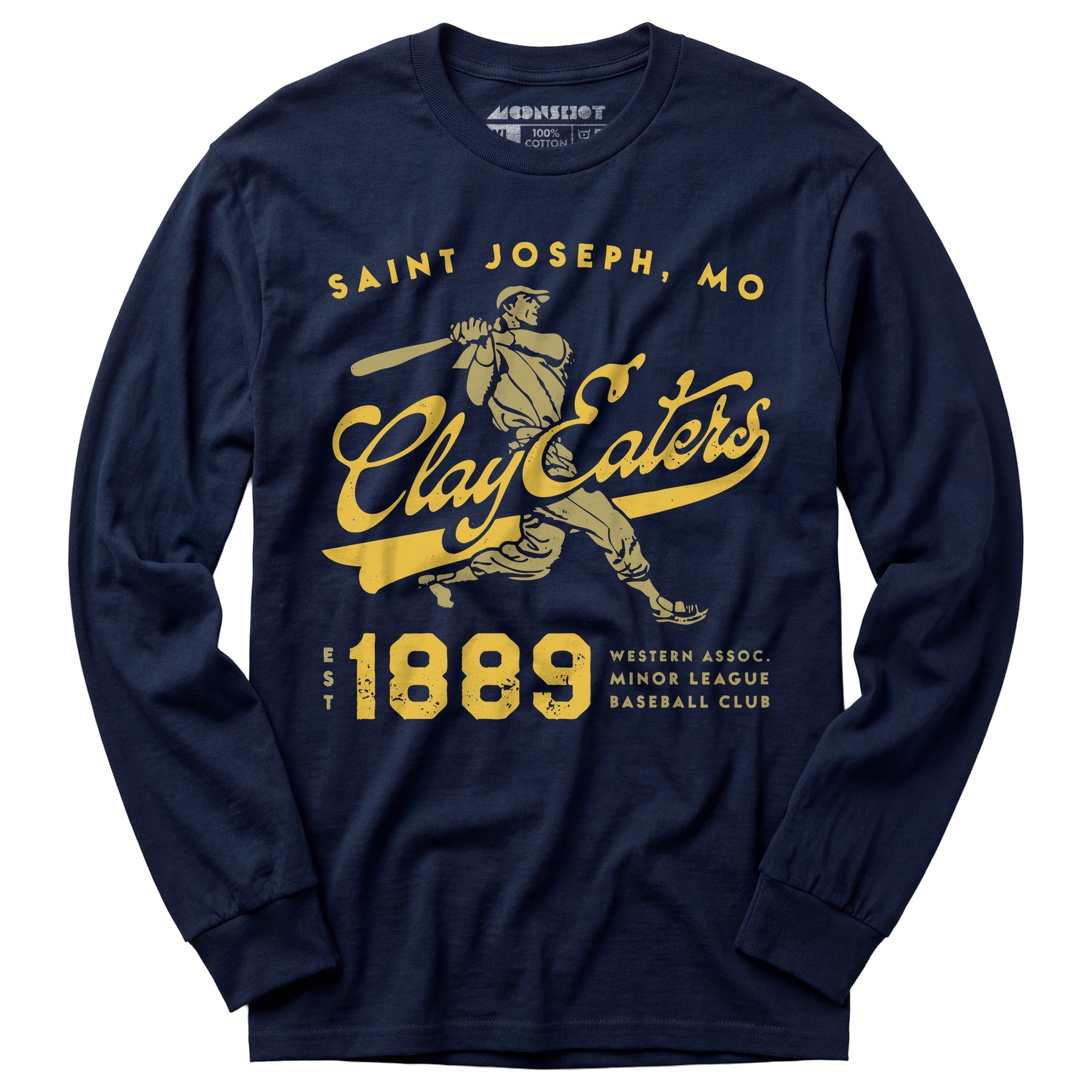 Saint Joseph Clay Eaters - Missouri - Vintage Defunct Baseball Teams - Long Sleeve T-Shirt