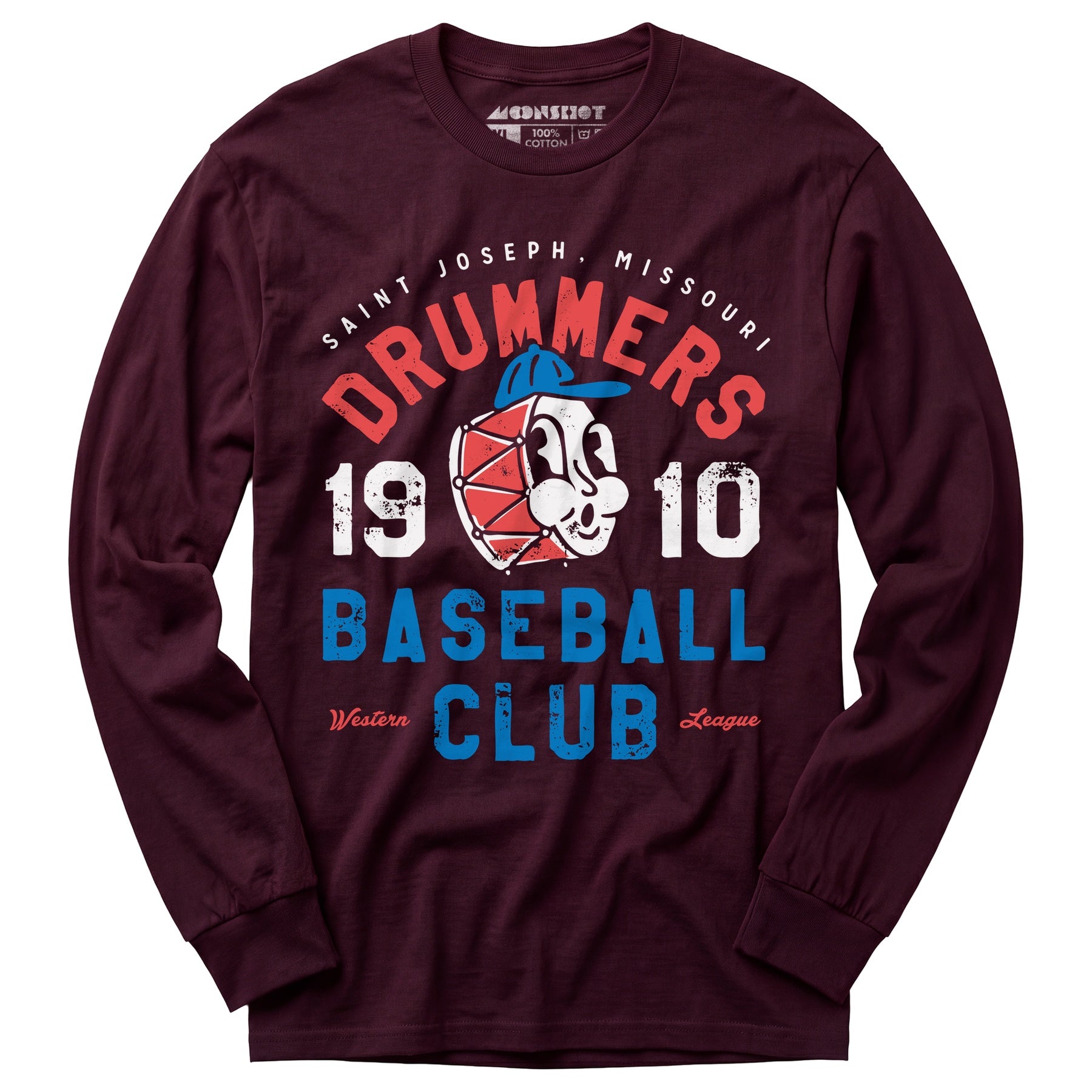 Saint Joseph Drummers - Missouri - Vintage Defunct Baseball Teams - Long Sleeve T-Shirt