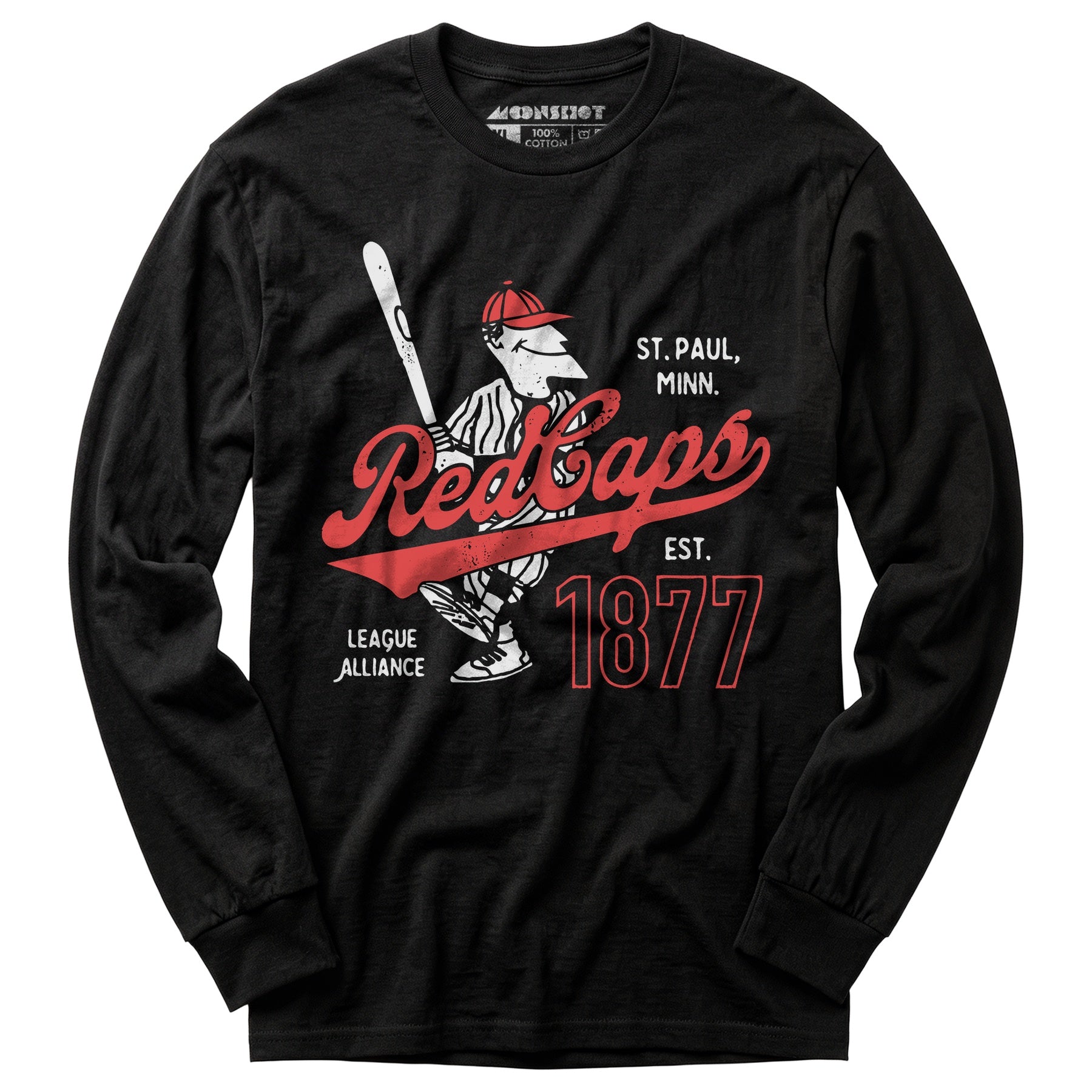 Saint Paul Red Caps - Minnesota - Vintage Defunct Baseball Teams - Long Sleeve T-Shirt