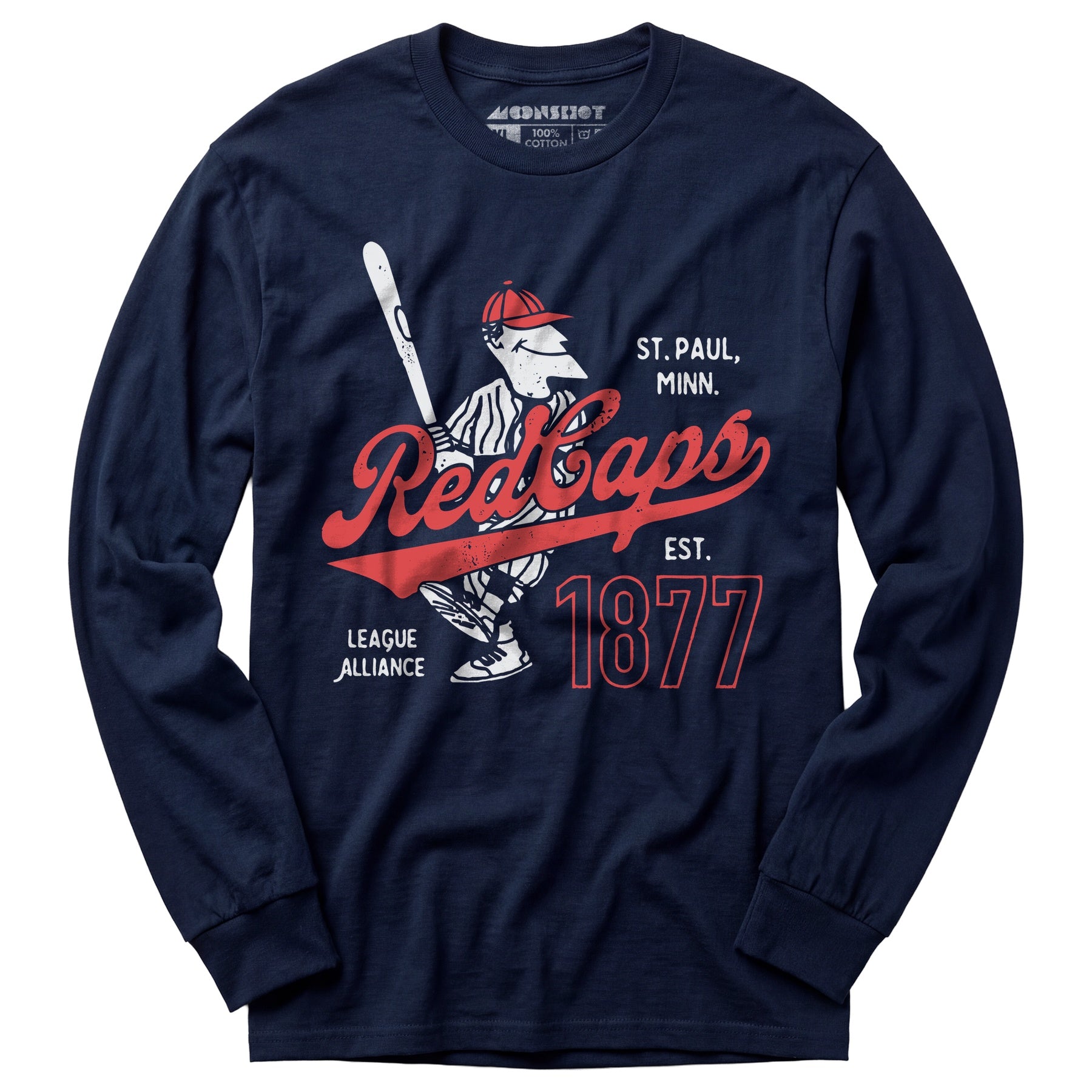 Saint Paul Red Caps - Minnesota - Vintage Defunct Baseball Teams - Long Sleeve T-Shirt