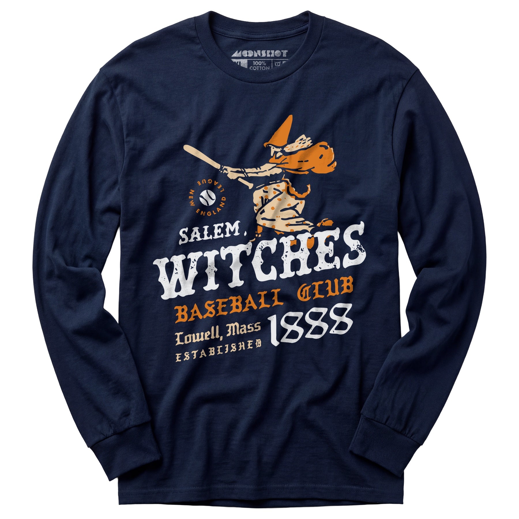 Salem Witches - Massachusetts - Vintage Defunct Baseball Teams - Long Sleeve T-Shirt