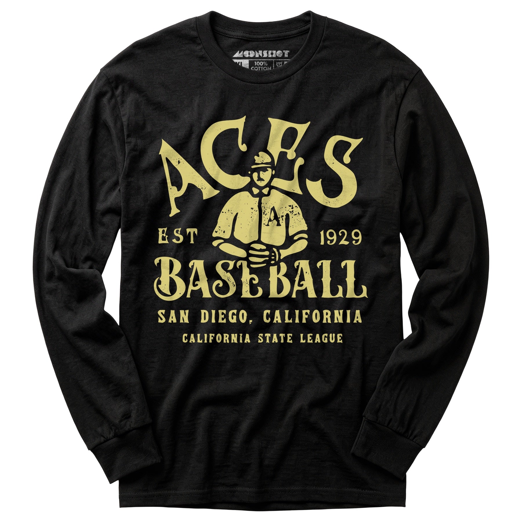 San Diego Aces - California - Vintage Defunct Baseball Teams - Long Sleeve T-Shirt