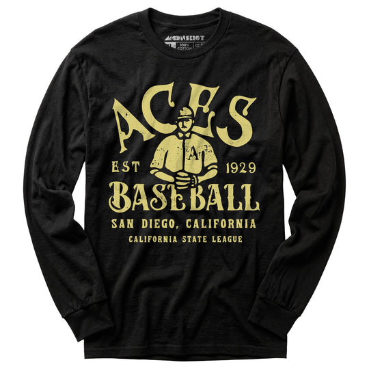 San Diego Aces - California - Vintage Defunct Baseball Teams - Long Sleeve T-Shirt