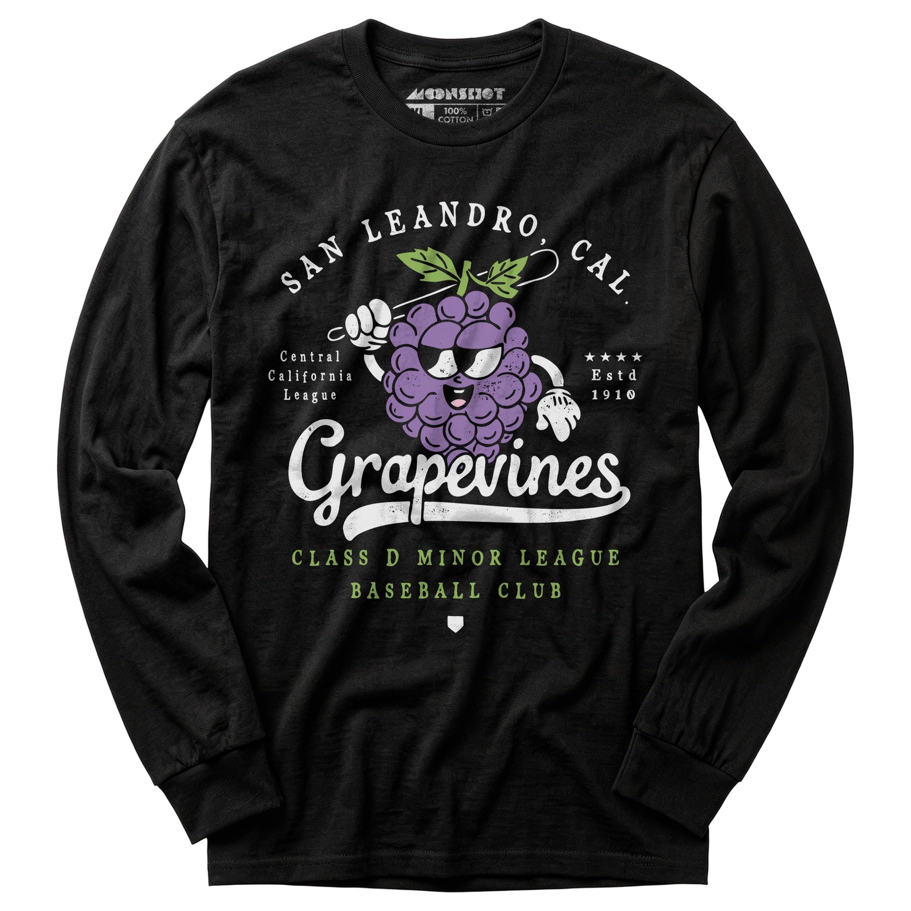 San Leandro Grapevines - California - Vintage Defunct Baseball Teams - Long Sleeve T-Shirt