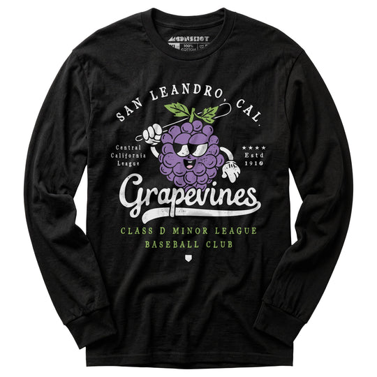 San Leandro Grapevines - California - Vintage Defunct Baseball Teams - Long Sleeve T-Shirt